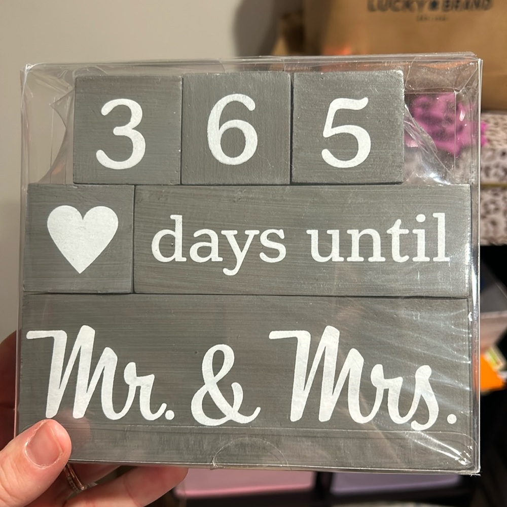 Countdown to Wedding Blocks